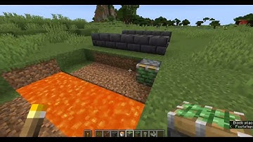 Minecraft tutorial:How to make automatic piston bridge #minecraft #tutorial
