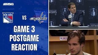 New York Rangers v Washington Capitals Game 3 Postgame Coach And Player Reaction | New York Rangers