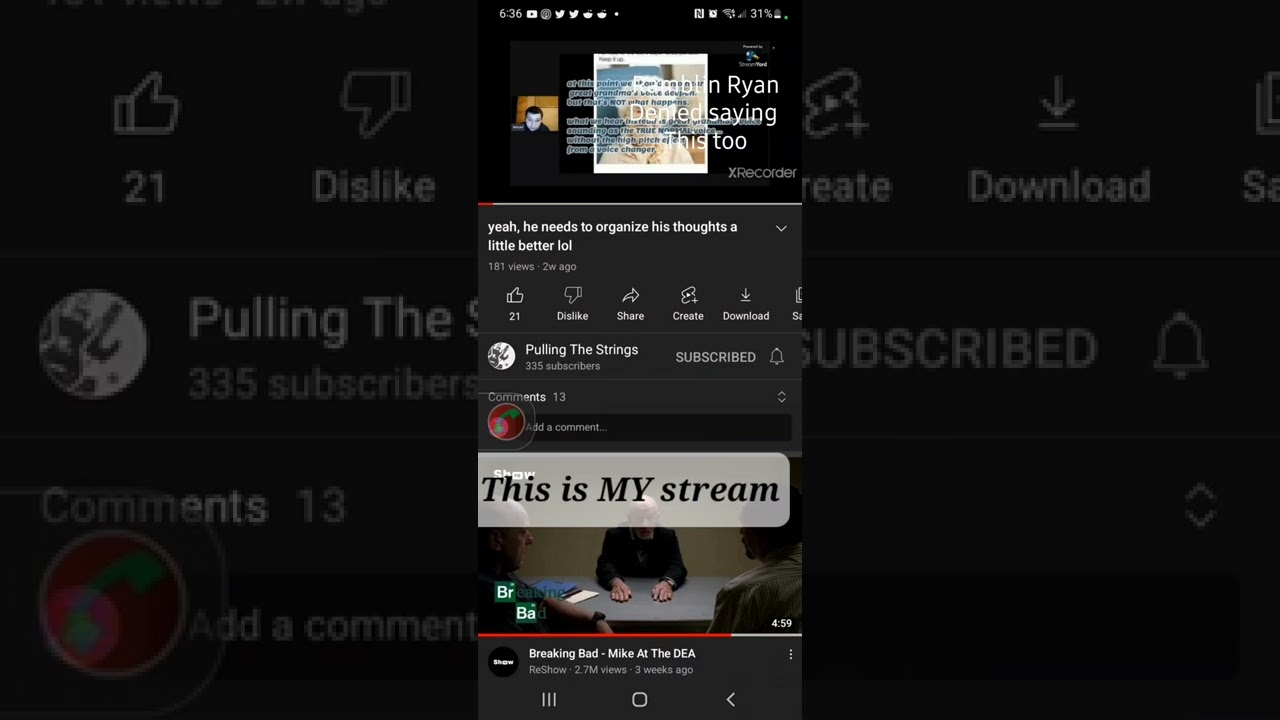 Bill not remembering his own story (sorry for the typo) YouTube