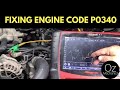 How to fix code P0340.  A new cam sensor will not repair this car.