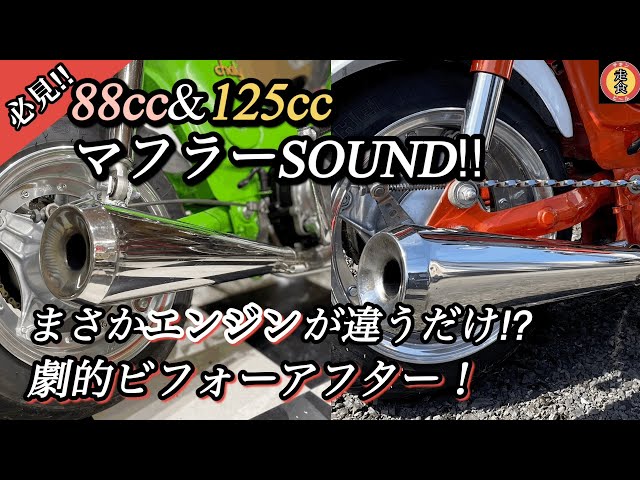 参考動画】88ccと125ccの排気音の違い #シャリー #4mini #水本