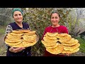 Real homemade chebureks cooked in a quiet village no talking