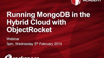 Running MongoDB in the cloud with ObjectRocket