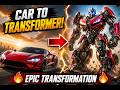 🚗 Car Transforms Into Giant Robot Transformer 🤖 | Epic AI Transformation #Shorts