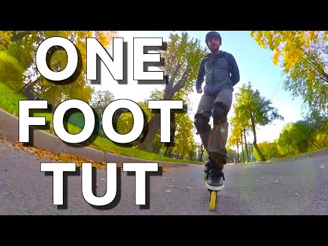 How to Inline Skate. First steps.How to skate on one foot.
