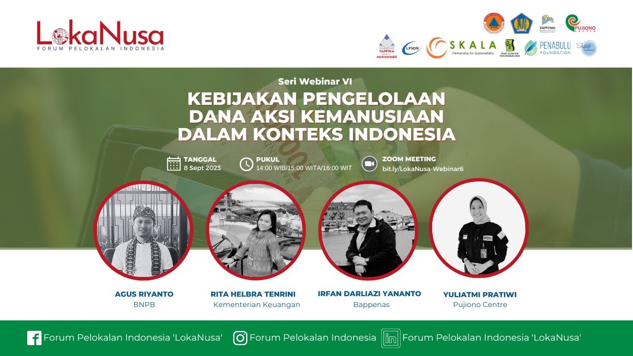WebinaWebinar Pelokalan 6: Kebijakan Pengelolaan Dana Aksi Kemanusiaan dalam Konteks Kemanusiaan