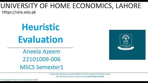 National University of Science & Tech (NUST): Heuristic Evaluation based on Nielsen’s Principles