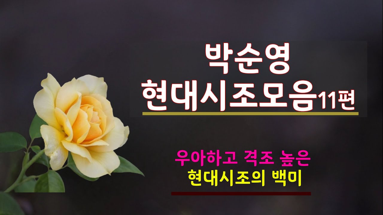 [시낭송] 시조낭송ㅣ박순영시조모음#현대시조11편ㅣ황진이외11편(낭송:봉경미/음악:손방원팬플룻) - YouTube