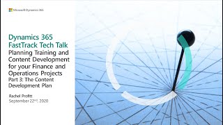 Create Training Plans & Content for Finance & Operations Project   Pt 3: Content Dev Plan - TechTalk