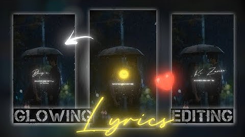 Trending Glow Lyrics Tutorial |  Raindrops Lyrics Card Tutorial in Alight Motion