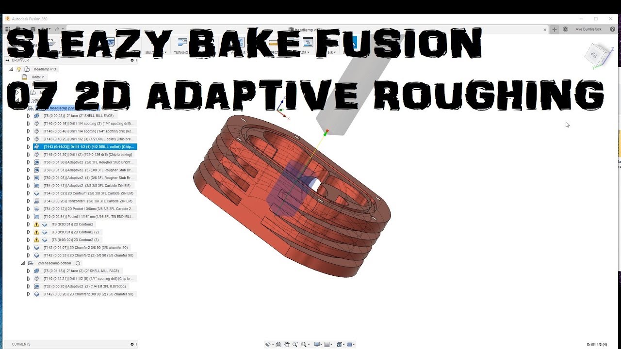 tool new album Speedy Fusion 360 Ep. 07 2d Adaptive