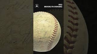 1953 Leather Baseball Autographed by the Brooklyn Dodgers