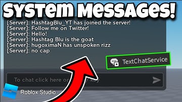 How To Create SYSTEM MESSAGES With TextChatService (Roblox Studio)