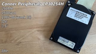 Conner Peripherals CP30254H 250MB (1993)  Hard Drive Sounds