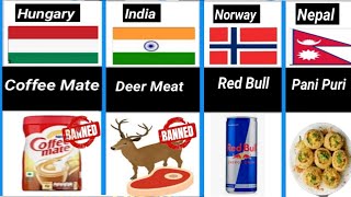 Banned Food items From Different countries 2024 || 3d comparison