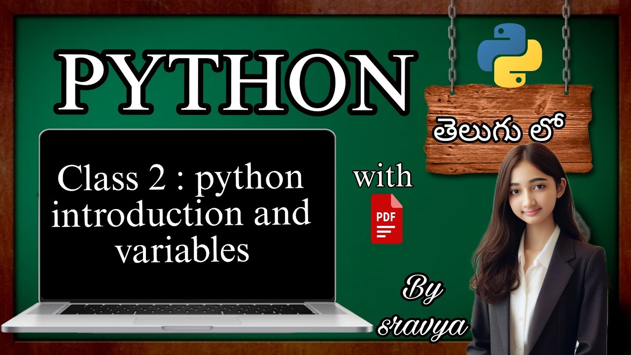 python introduction and varaibles in telugu | complete python course ...