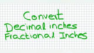 convert decimal inches to fractional inches explained with examples in tamil✔dec inch to fract inch🔴