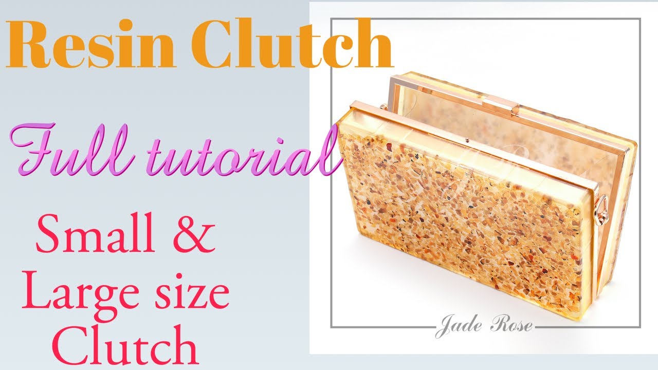 Resin Clutch with Gemstones | Easy tutorial | small size and big size