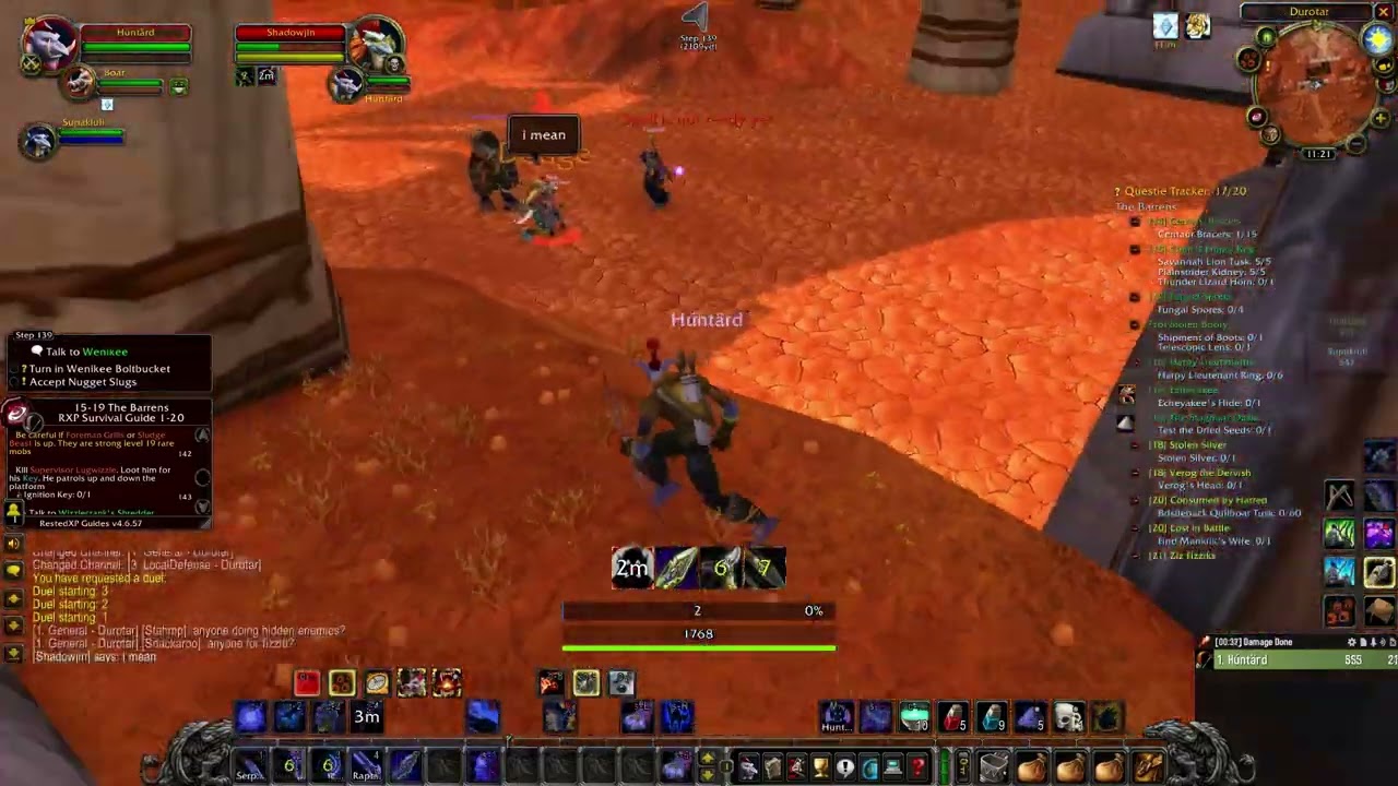 1v1ing a rogue 10 levels higher than me... and winning but at what cost??? HARDCORE WOW CLASSIC