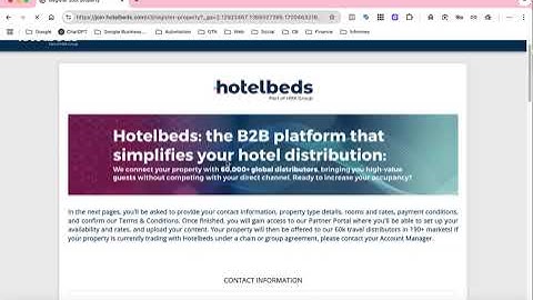 Registering Your Hotel on Hotelbeds | Complete Onboarding Process