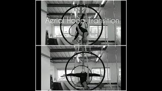 Advanced Aerial Hoop Transition - Extended Hocks Split & Shoulder stand splits combo on 2 Point Hoop