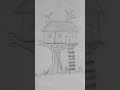 🌲🏠 #art #drawing #house on the tree #ghost #sketch