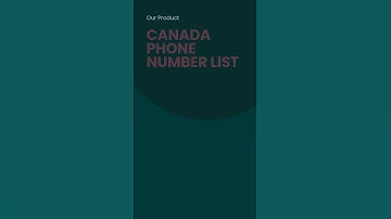 Canada Phone Number List | Bulk Email Data