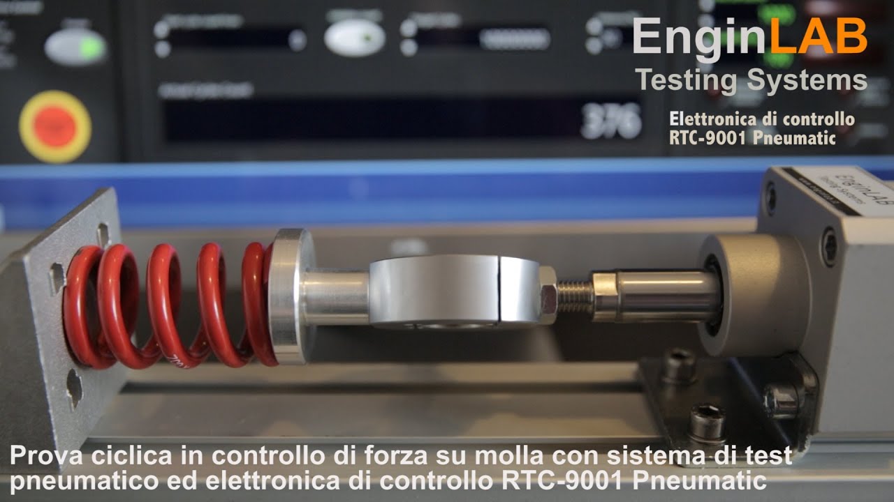 Prova ciclica di fatica su molla in controllo di forza