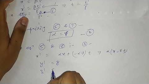 Lorentz Transformation Equations Part-2 for B.Sc 2nd by Sapna Agarwal