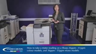 How to take meter readings on Sharp 26ppm - 51ppm MFPs