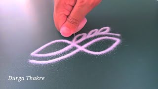 Famous 🪷5 beautiful Pooja Room border rangoli designs for daily purpose | step by step Tutorial durgathakre Profile