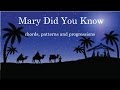 Mary Did You  Know - basic chords and progressions