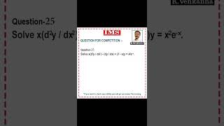 Q.25 IMS (Institute of Mathematical Sciences)  New Delhi #ias #maths #upsc #upscmathsoptional #ifos