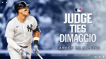 All Rise AGAIN! Aaron Judge’s 2nd HR of the game ties Joe DiMaggio for 4th on Yankees HR list (361)!