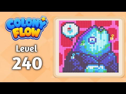 【Colony Flow!】レベル240攻略｜連結キューブの解体順と詰まりを防ぐルート