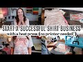 Start a shirt business at home with only a heat press investment profit everything needed