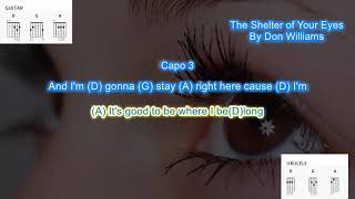 Shelter of Your Eyes (capo 3) by Don Williams play along with scrolling guitar chords and lyrics screenshot 1