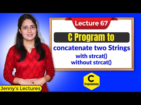 C_67 C Program to concatenate two strings | with strcat() and without strcat()