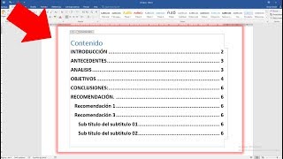 Como crear Tabla de contenido automático en Word 2023