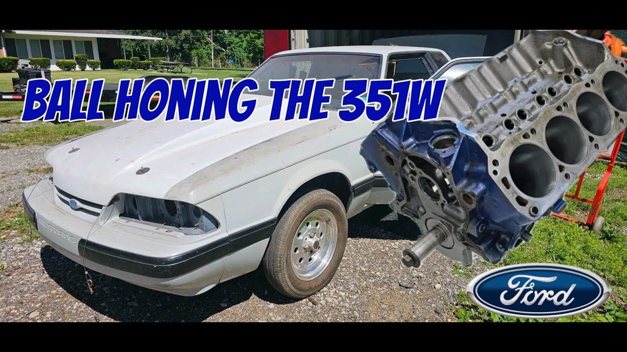 Lets ball hone the 351W - YouTube