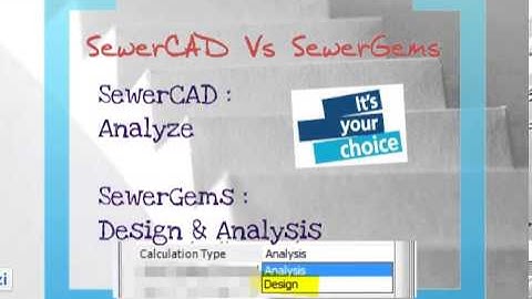 learn SewerCAD/ SewerGems V8i - lesson 1 Part1