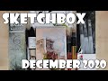 Акварель в непривычной форме. Sketchbox december 2020