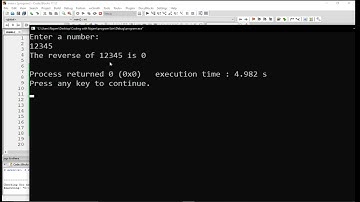 Reverse Number Program in C | C Language Tutorial - English