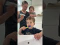 Realistic morning toothbrush routine with TWO kids as a mom...