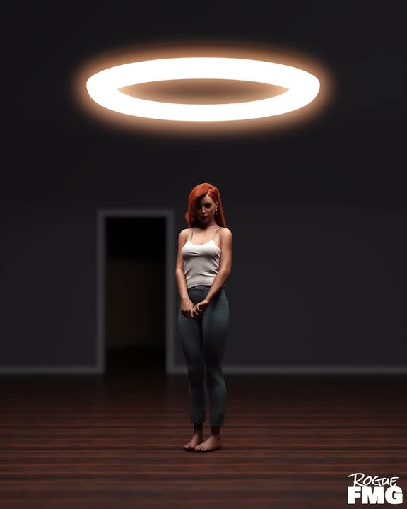Ring Light Challenge - Female Muscle Growth Animation