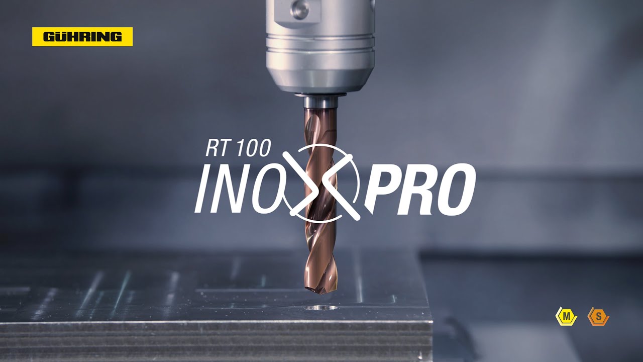 Gühring solid carbide drill RT 100 InoxPro 50 higher feed rate in