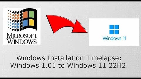 Windows Installation Timelapse - Windows 1.01 to Windows 11 22H2