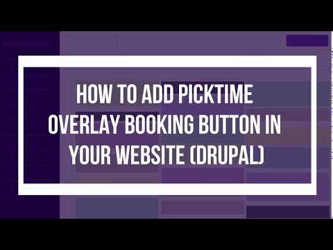 How to add Picktime Overlay Booking Button in your website(Drupal)?