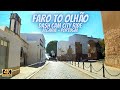 Faro to Olhão Algarve Portugal Dash Cam Car Ride Travel Blog City Tour 🇵🇹🛣️🚗