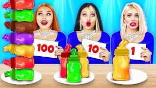 Tantangan Makanan Coklat 100 Lapis  Perang Masak Terbaik Selama 24 Jam Oleh Ratata Cool